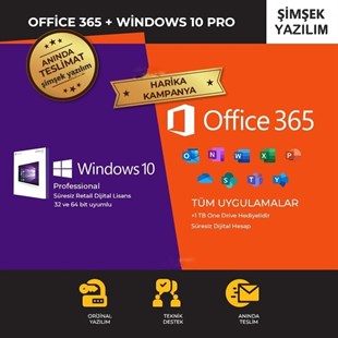 Windows 10 Pro ve Office 365 Pro Plus Lisans Key